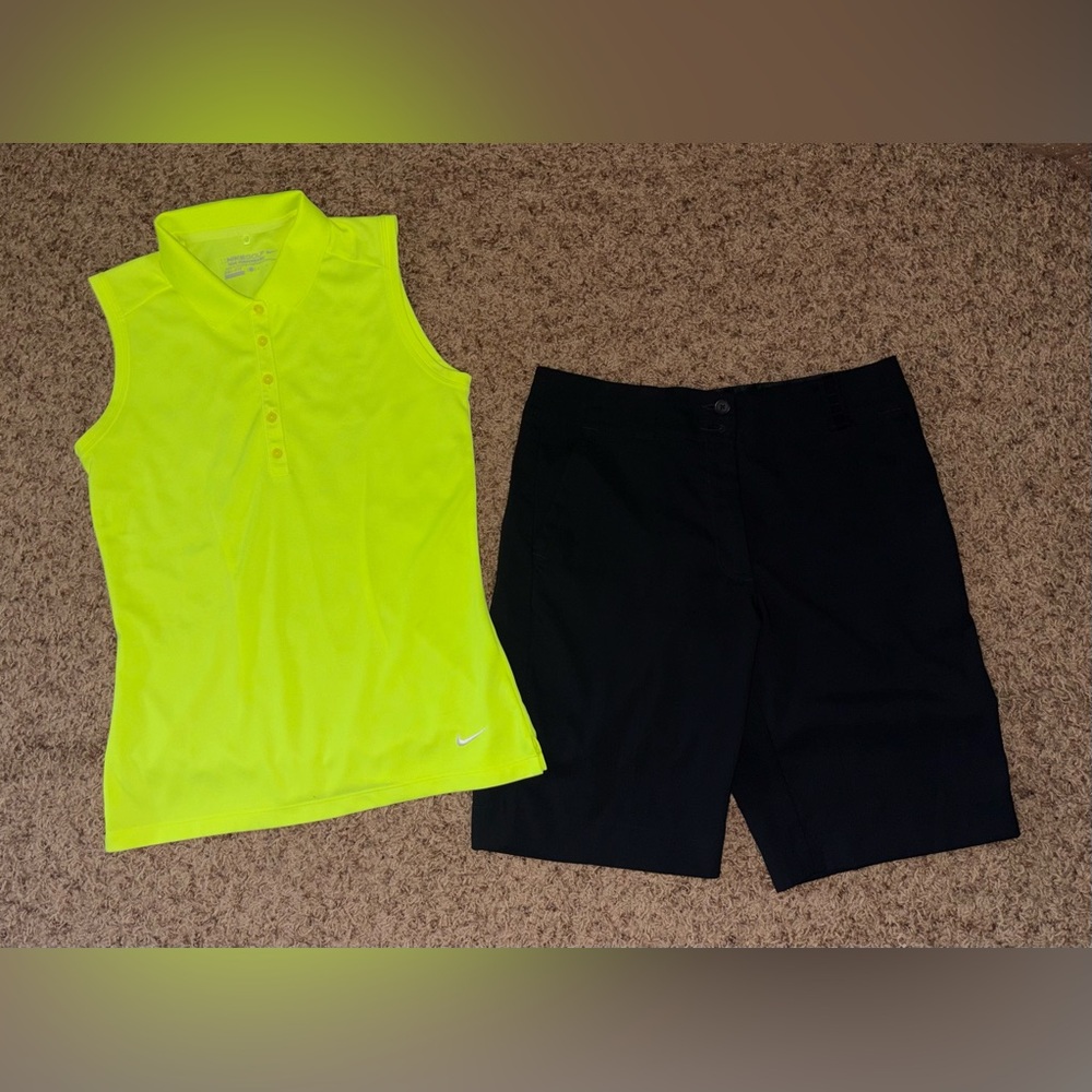 Nike Golf Lot Sleeveless Polo Tank And Shorts Size 4 Small